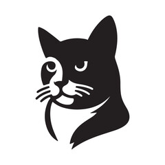 A cat logo silhouette could be described as a sleek, minimalist design featuring the graceful outline of a cat. The silhouette captures the essence of a feline's elegant posture .