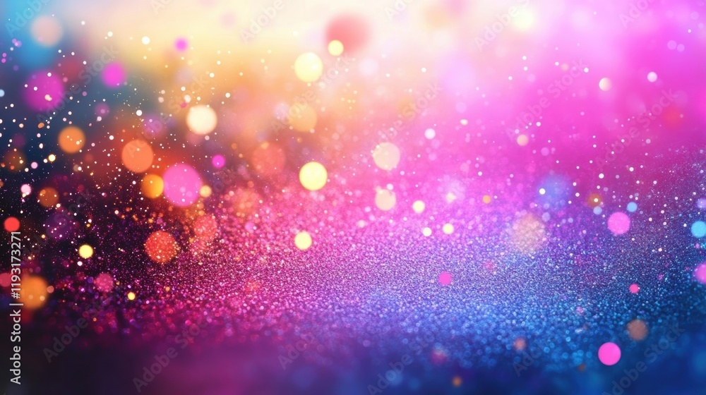 Poster a vibrant abstract background featuring colorful bokeh lights and a dreamy blend of soft hues. perfe