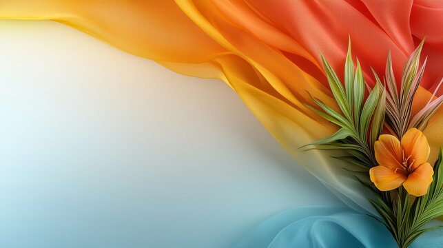 Beautiful Bouquet with Blue Ribbon