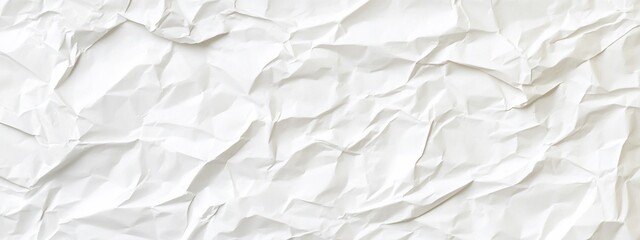 Obraz premium Crumpled white paper texture background.