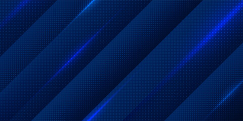Blue technology glowing stripe background, halftone texture light futuristic banner