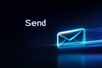 Fototapeta premium Email interface with a clicked 