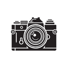 camera silhouette vector illustration isolated on a white background