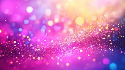 Colorful abstract background with shimmering lights and vibrant bokeh effects, perfect for festive and creative projects.