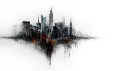 Fototapeta premium Vibrant Cityscape Full of Buildings