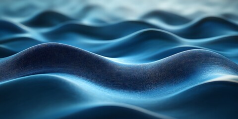 Obraz premium Abstract blue waves, ocean texture, calming background, design element