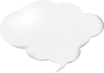 The speech bubble is voluminous.