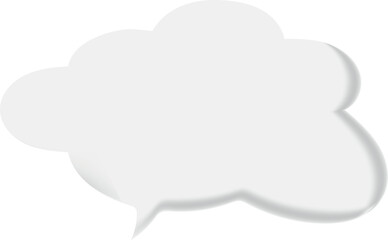 The speech bubble is voluminous.