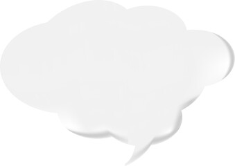 The speech bubble is voluminous.