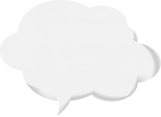 The speech bubble is voluminous.