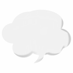 The speech bubble is voluminous.