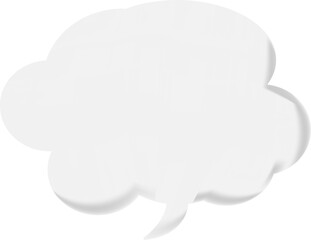 The speech bubble is voluminous.