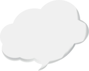 The speech bubble is voluminous.