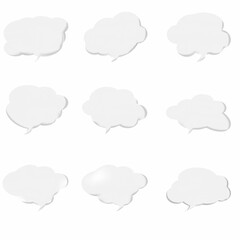 Set of Empty Speech Bubbles for Dialogue