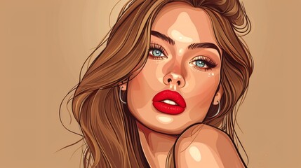 Glamorous Young Woman with Stunning Makeup - Professional Beauty Portrait