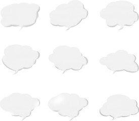 Set of Empty Speech Bubbles for Dialogue