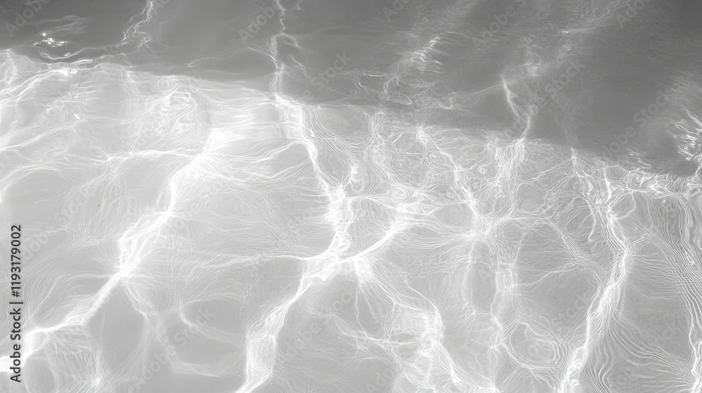 Poster stunning abstract patterns of sunlight reflection on tranquil water surface, creating ethereal white