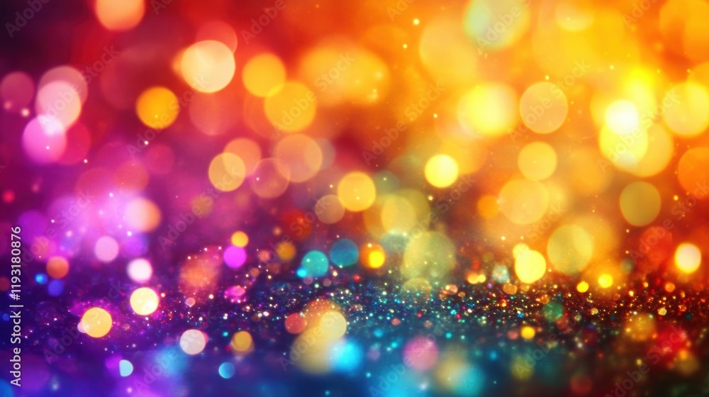 Poster vibrant abstract background with colorful bokeh lights, perfect for festive themes and creative proj