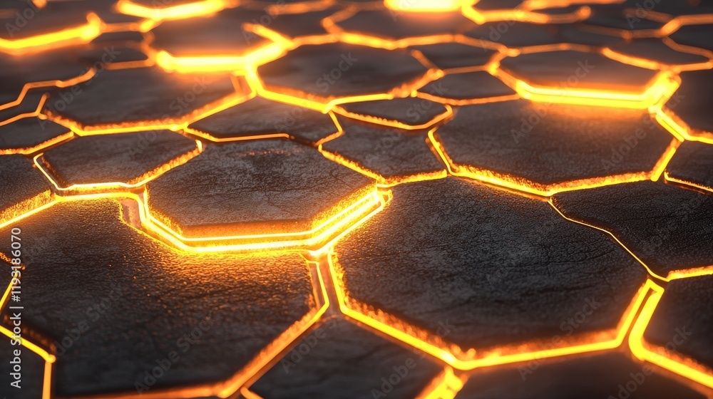 Poster abstract dynamic wave of interconnected dots and lines against a dark backdrop, featuring a wave of 