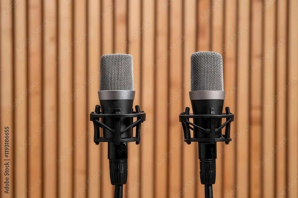 Aufkleber music production concept. advanced microphone setups capturing and sharing spatial audio in live col