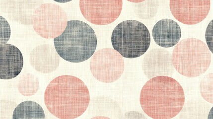 A charming abstract pattern created with soft pastel-colored circles and squares, layered artistically for a playful yet soothing visual effect