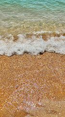 sand on sea side, close up, topview