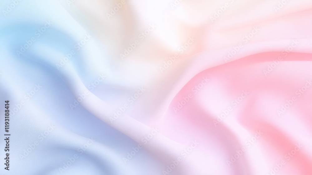 Poster soft pastel fabric swirls gently in tranquil hues, creating a calming and elegant atmosphere for des