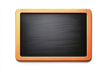 Empty black chalkboard with wooden frame, perfect for educational or artistic presentations and creative ideas.