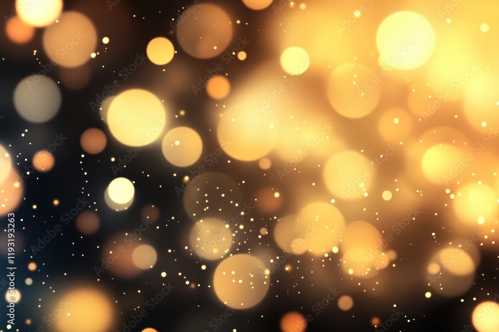 Aufkleber a beautiful abstract background with golden bokeh lights, creating a warm and festive atmosphere for