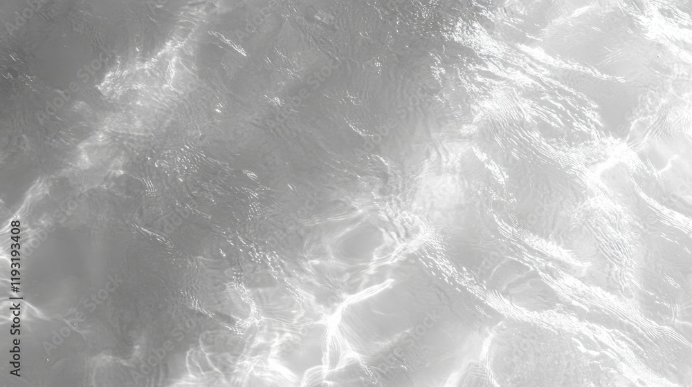 Poster abstract pattern on water surface reflecting light in soft gray tones, creating a tranquil atmospher