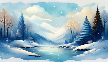 3D rendering watercolor illustration painting background, floating colorful.