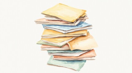 Vibrant sticky notes clipart stack for creative office supplies