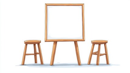 Creating clipart illustrations with markers on a whiteboard