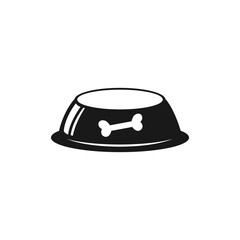 Pet bowl dog cute icon illustration design vector