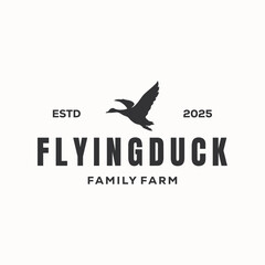 Naklejka premium simple duck logo design