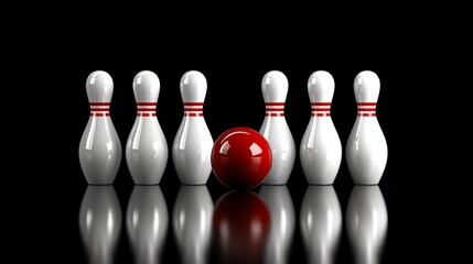 The bowling pins&rsquo; perspective of an incoming ball.