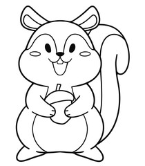 squirrel for coloring