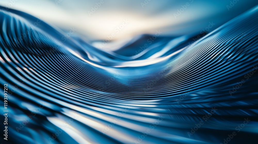 Poster abstract blue background with wavy patterns. creative architectural idea