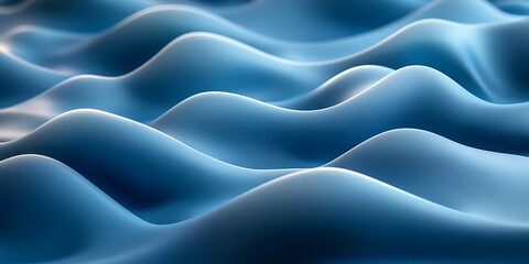 Obraz premium Abstract blue wave background, texture design, 3D render