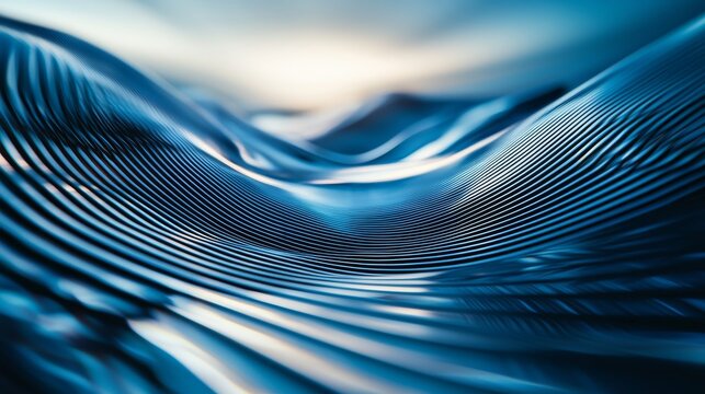 Abstract blue background with wavy patterns. Creative architectural idea