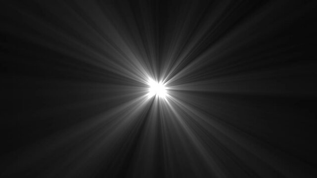 white dynamic strobe light effect animation. Flash light animation on black background