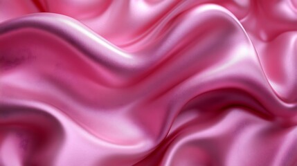 Fototapeta premium Pink silk fabric waves, elegant texture background, fashion design