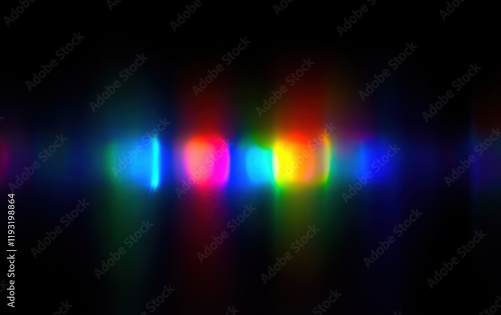 Poster vibrant spectrum of colors blending harmoniously against a dark background, creating a mesmerizing v