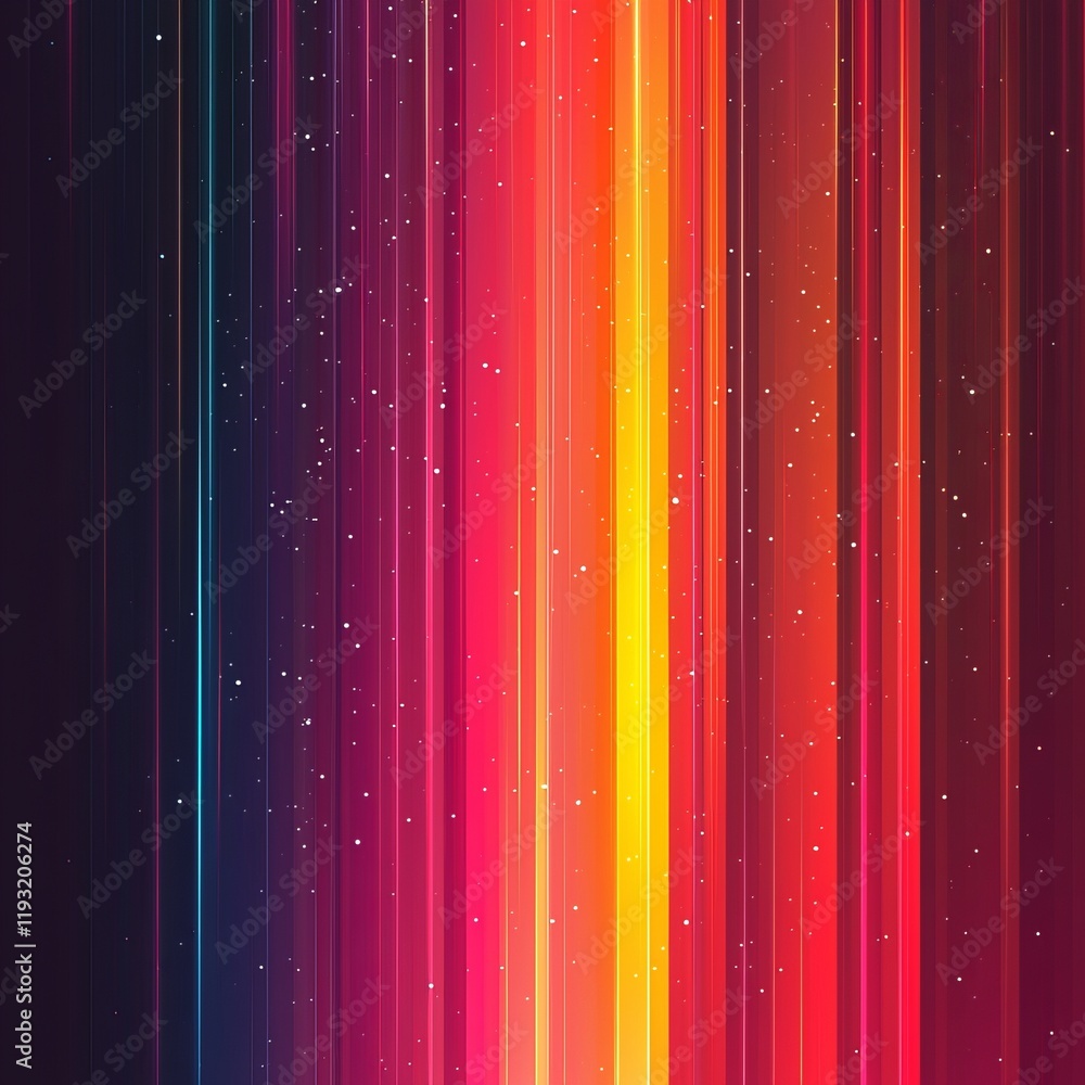 Poster a vibrant abstract design with diagonal lines transitioning from pink to blue, producing a dynamic v