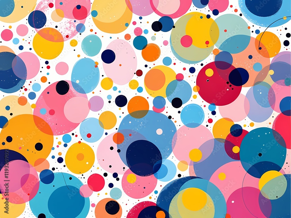 Poster colorful abstract background with overlapping circles