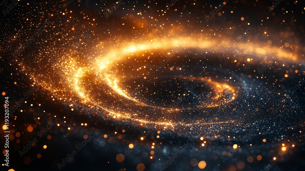 Poster high-tech circular design featuring a shiny metallic 3d rendering