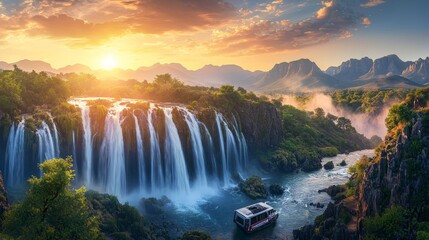 Drone shots showcase the grandeur of Africa's landscapes, peaceful nature, and exotic wildlife in Wakanda