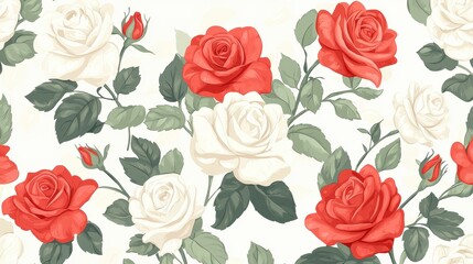 Roses and ivy vines elegant floral frame clipart creation