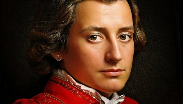 Mozart style illustration; classical music