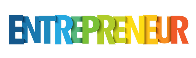 ENTREPRENEUR colourful vector typography banner